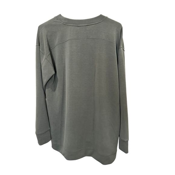 Sage Collective Olive Green Sweatshirt Top M Pockets Super Soft EUC ✨ - Picture 4 of 7